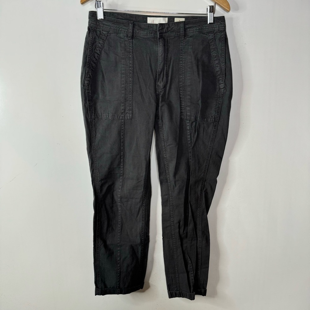 Anthropologie The Wanderer Washed Black‎ Straight Leg Pants Size 27